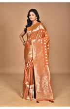 Morchari Heavy Kolhapuri Stone Work Saree-Brown
