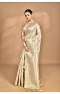 Morchari Banarasi Silk Chanderi Saree-Cream