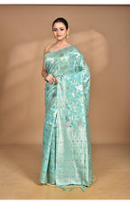 Morchari Women Desgin Chanderi Silk Saree-Green