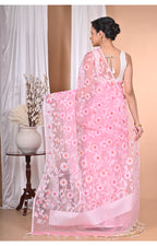 Morchari Heavy Jamdani Saree-Pink