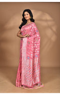 Morchari Women Desgin Chanderi Silk Saree-Pink