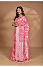 Morchari Women Desgin Chanderi Silk Saree-Pink