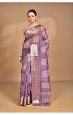 Morchari Chanderi Digital Print Saree-Multi