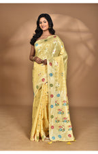 Morchari Women Desgin Chanderi Silk Saree-Yellow