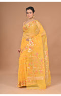 Morchari Heavy Jamdani Silk Orzanga Saree-Yellow