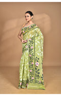 Morchari Pure Cotton Dhakai Jamdani Handloom Saree-Green