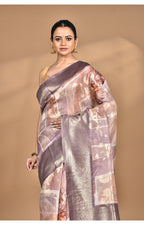 Morchari Women Desgin Linen Silk Saree-Multi