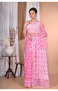 Morchari Heavy Jamdani Saree-Pink