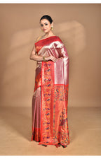 Morchari Women Desgin Banarasi Silk Saree-Pink