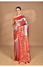 Morchari Women Desgin Banarasi Silk Saree-Pink