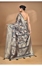 Morchari Women Desgin Linen Silk Saree-Multi