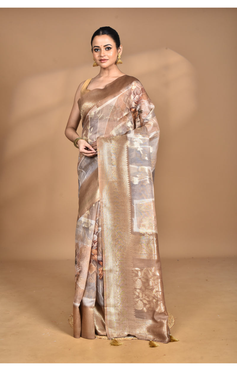 Morchari Women Desgin Linen Silk Saree-Multi