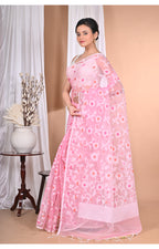 Morchari Heavy Jamdani Saree-Pink