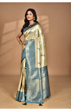 Morchari Women Desgin Banarasi Silk Saree-Beige