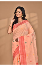 Morchari Women Desgin Chanderi Silk Saree-Peach