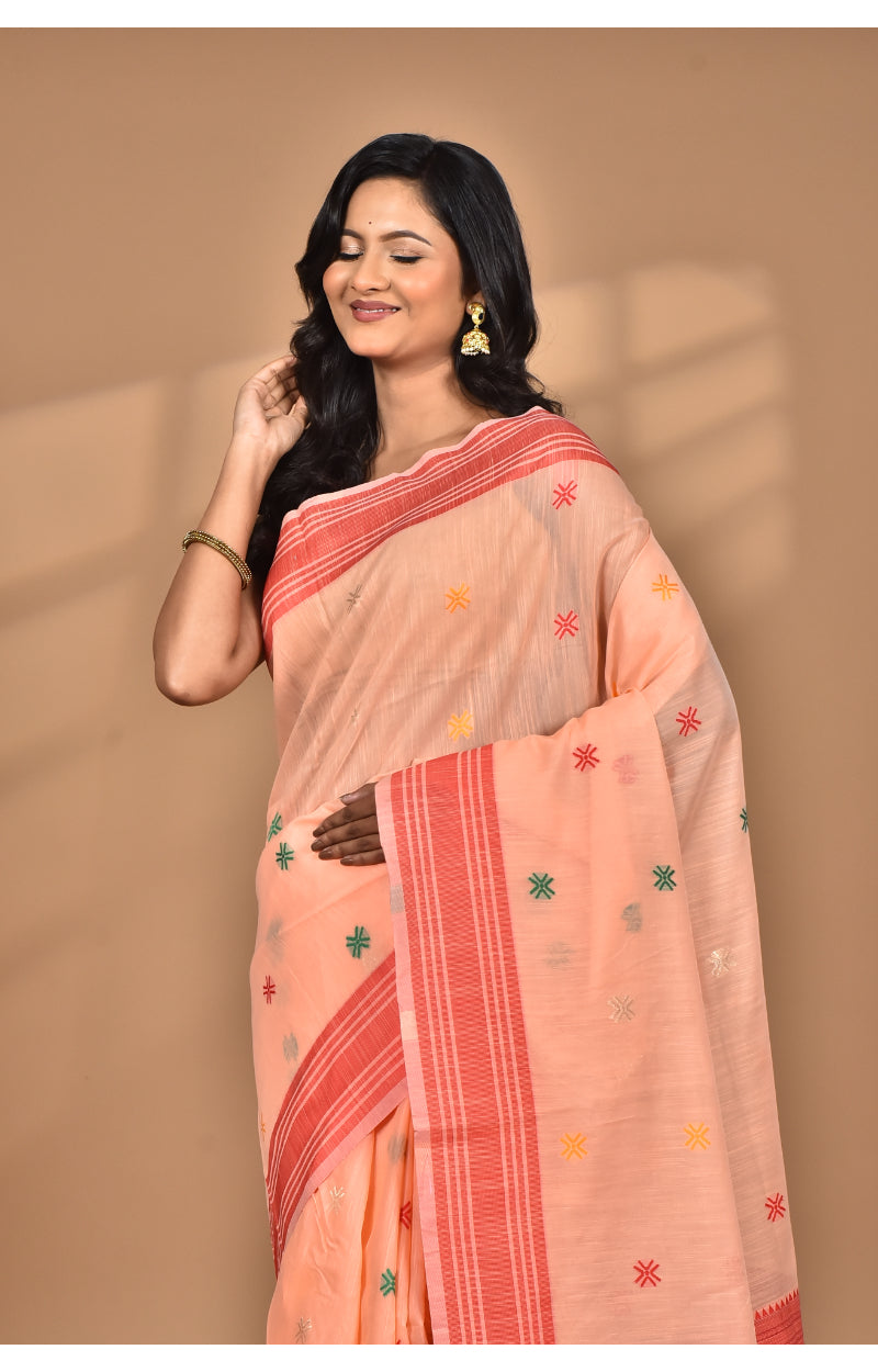 Morchari Women Desgin Chanderi Silk Saree-Peach