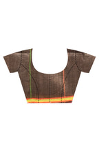 Morchari Pure Cotton Dhakai Jamdani Handloom Saree-Coffee Brown