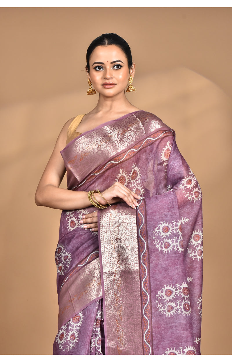 Morchari Chanderi Digital Print Saree-Multi