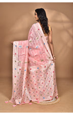 Morchari Women Desgin Chanderi Silk Saree-Pink