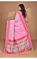 Morchari Women Desgin Chanderi Silk Saree-Pink