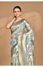Morchari Women Desgin Linen Silk Saree-Multi