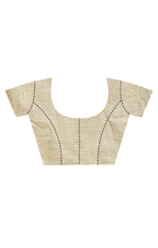 Morchari Jari Sami Silk Saree-Off White