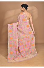 Morchari Pure Cotton Dhakai Jamdani Handloom Saree-Multi
