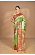 Morchari Women Desgin Banarasi Silk Saree-Green