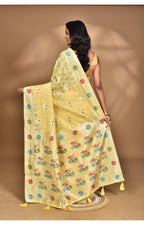 Morchari Women Desgin Chanderi Silk Saree-Yellow