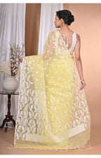 Morchari Heavy Jamdani Saree-Yellow
