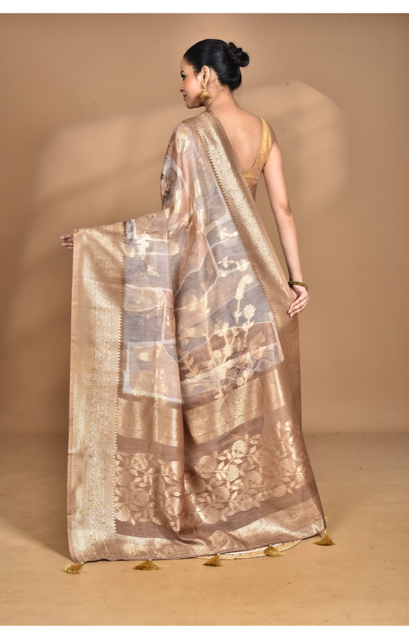 Morchari Women Desgin Linen Silk Saree-Multi