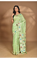 Morchari Women Desgin Chanderi Silk Saree-Green