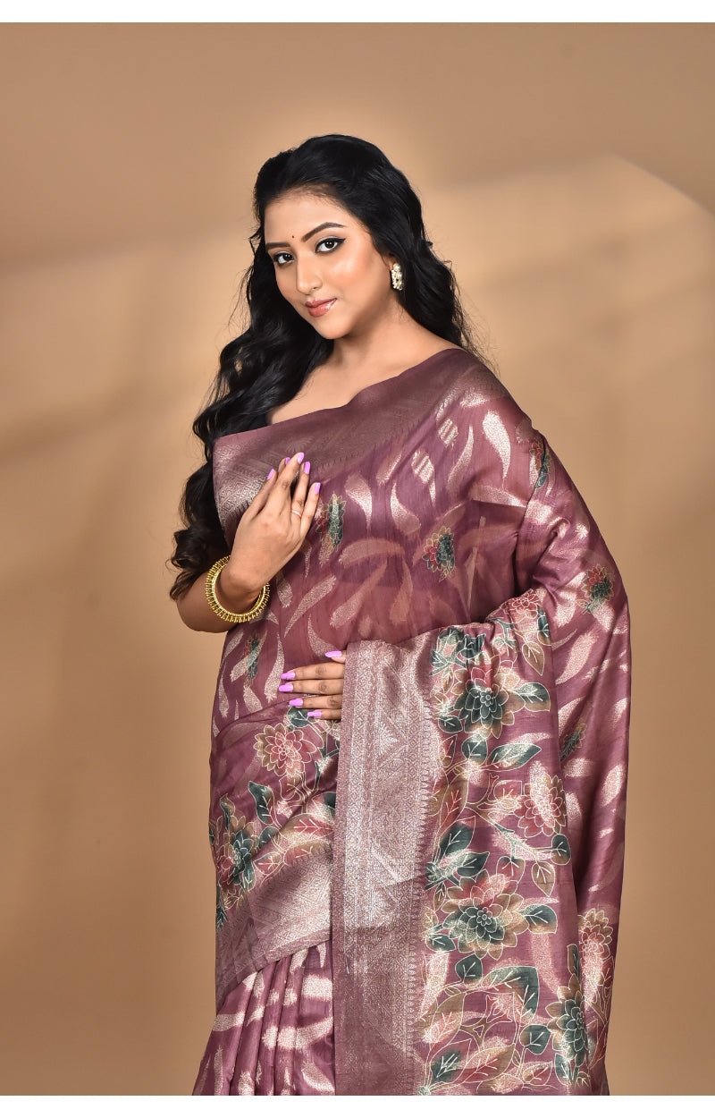 Morchari Women Desgin Linen Silk Saree-Multi