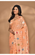 Morchari Women Desgin Chanderi Silk Saree-Peach