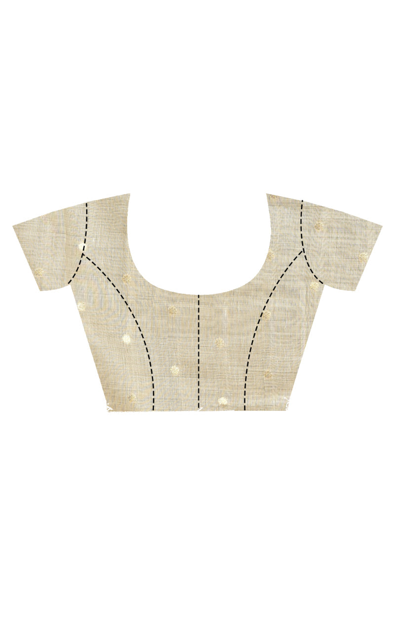Morchari Banarasi Silk Chanderi Saree-Cream