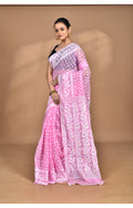 Morchari Pure Cotton Dhakai Jamdani Handloom Saree-Pink