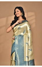 Morchari Women Desgin Banarasi Silk Saree-Beige