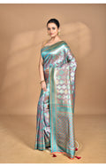 Morchari Rajputana Kanjiviram Silk Saree-Pink