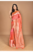 Morchari Heavy Kolhapuri Stone Work Saree-Orange