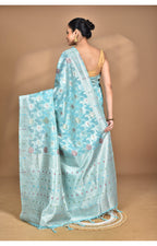 Morchari Women Desgin Chanderi Silk Saree-Blue
