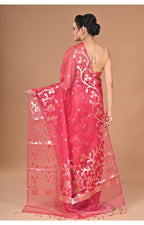 Morchari Semi Orzanga Jamdani Silk Saree-Redise
