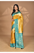 Morchari Women Desgin Two Dai Silk Saree-Yellow