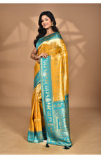 Morchari Women Desgin Two Dai Silk Saree-Yellow