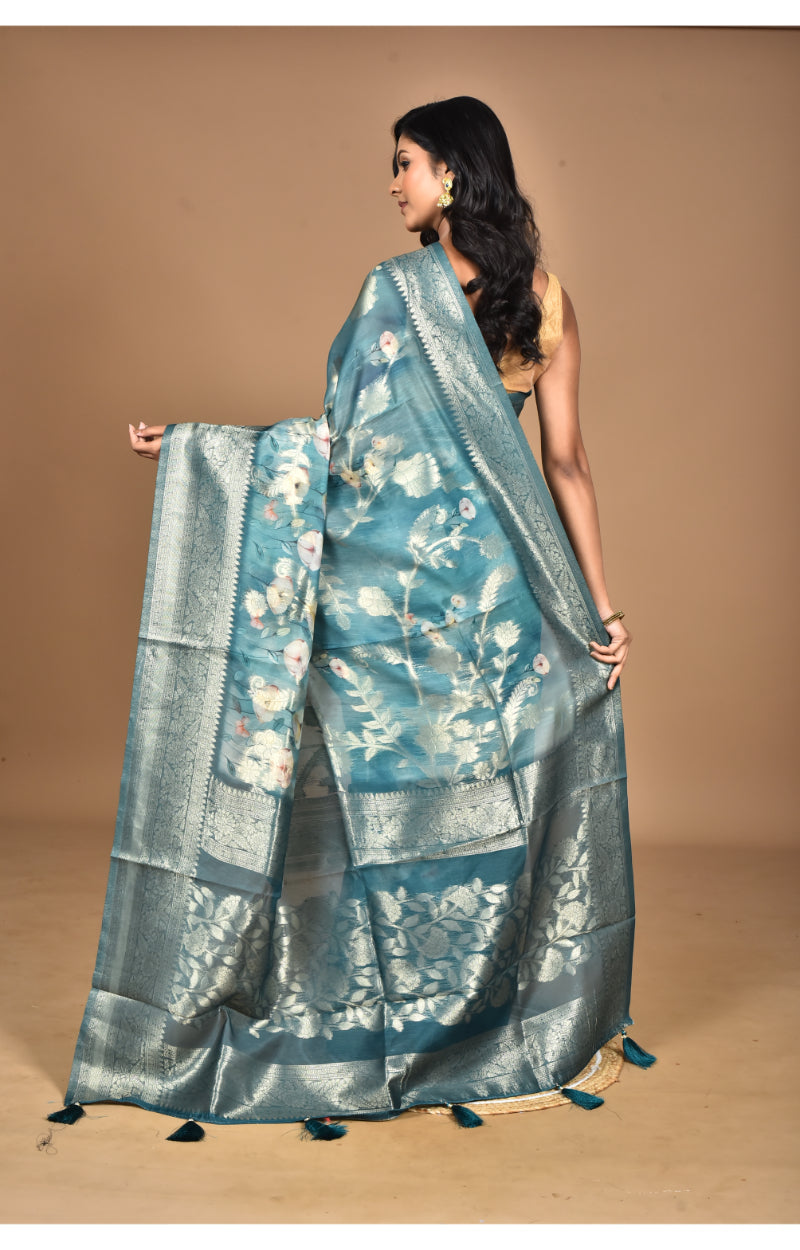 Morchari Women Desgin Linen Silk Saree-Multi