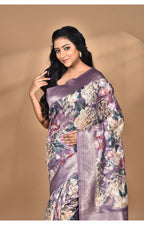 Morchari Women Desgin Linen Silk Saree-Multi