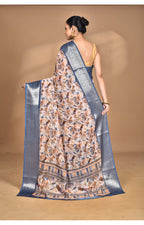 Morchari Chanderi Digital Print Saree-Multi