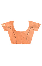 Morchari Banarasi Silk Chanderi Saree-Peach