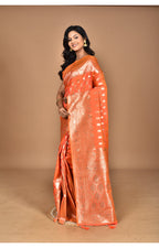 Morchari Heavy Kolhapuri Stone Work Saree-Peach