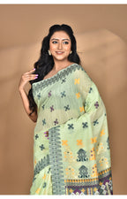 Morchari Women Desgin Chanderi Silk Saree-Green