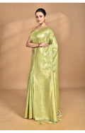 Morchari Banarasi Silk Chanderi Saree-Green